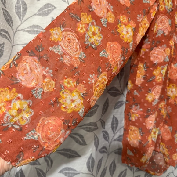 Matilda Jane Floral Rust Blouse - Picture 3 of 4